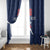 Custom France Football Window Curtain Les Bleus French Heraldry Pattern