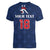 Custom France Football Women V-Neck T-Shirt Les Bleus French Heraldry Pattern