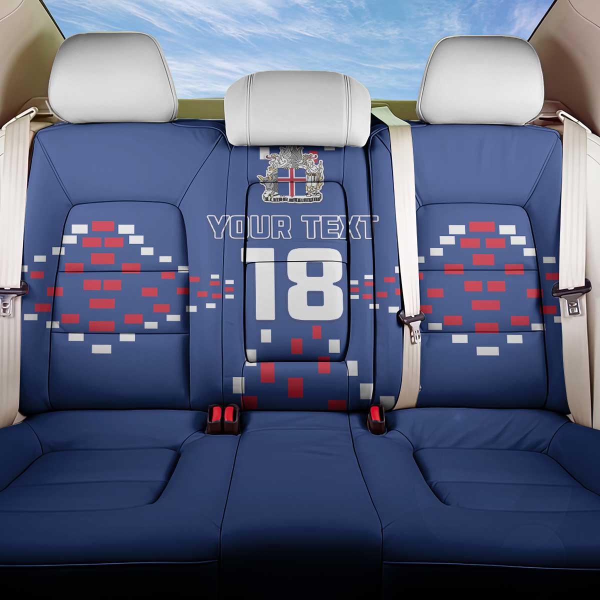 Custom Iceland Football Back Car Seat Cover Go Champion