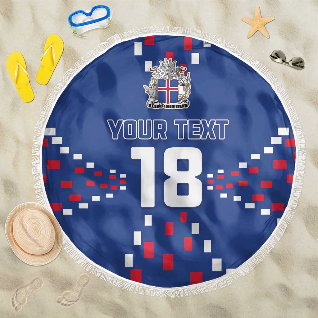Custom Iceland Football Beach Blanket Go Champion