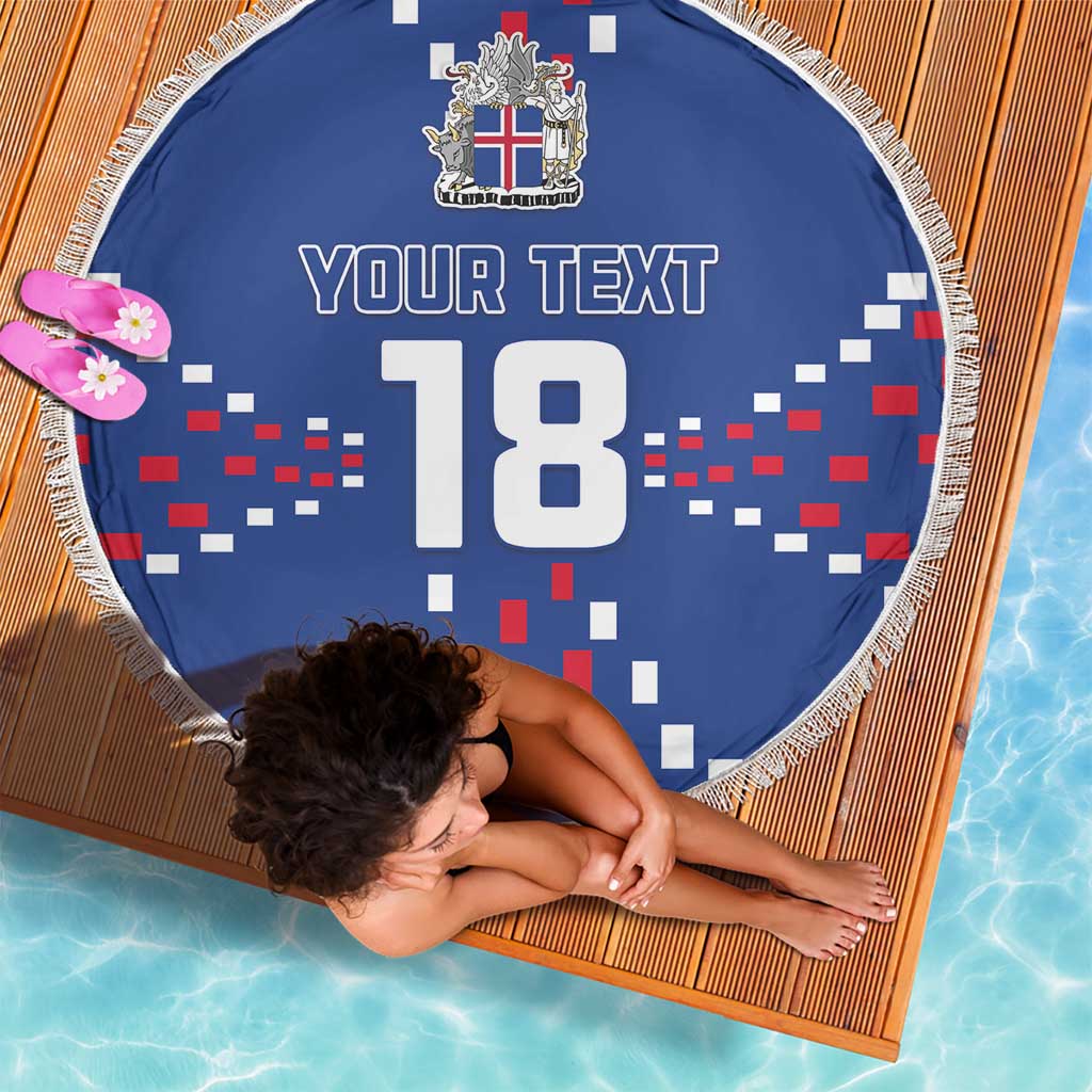 Custom Iceland Football Beach Blanket Go Champion