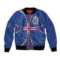Custom Iceland Football Bomber Jacket Go Champion