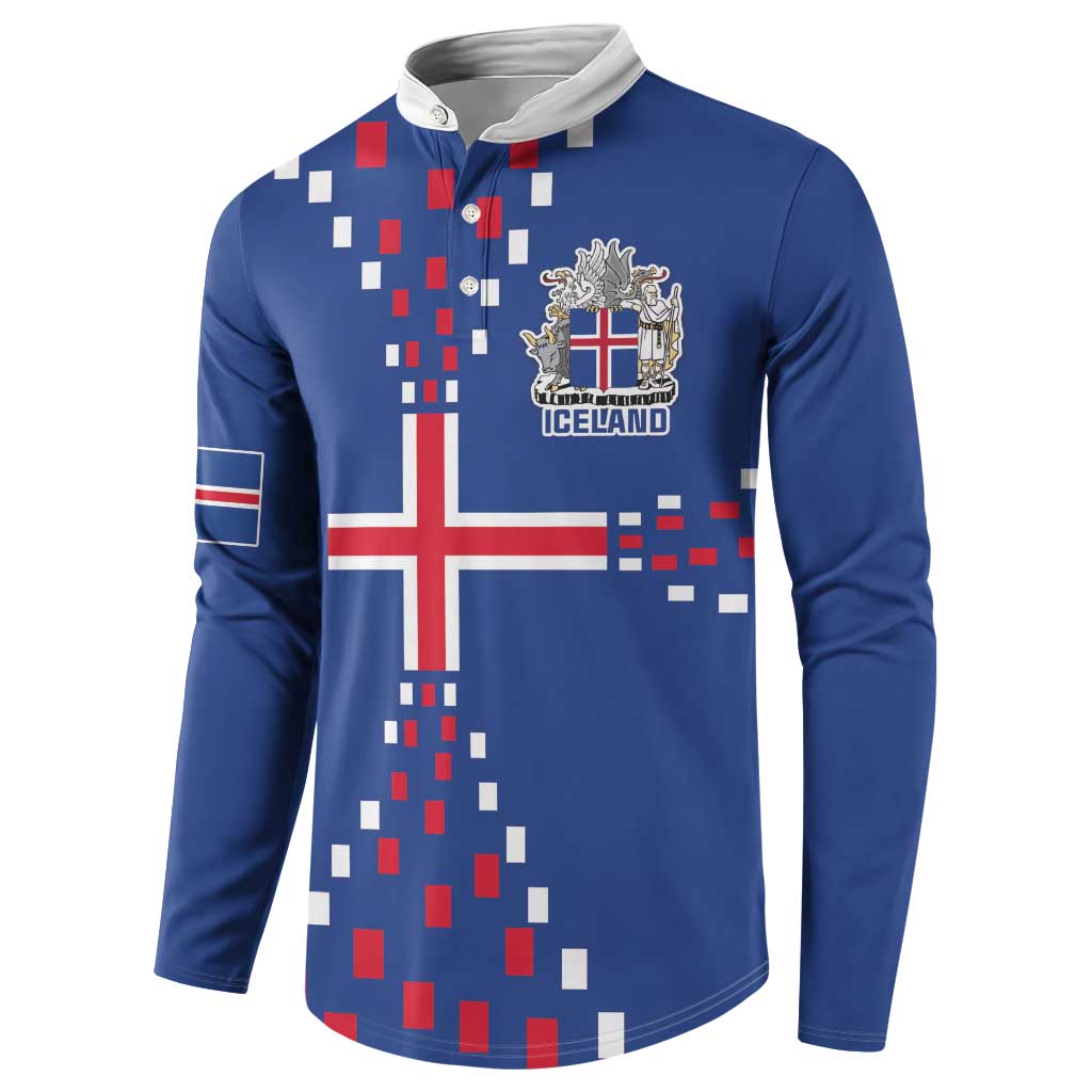 Custom Iceland Football Button Sweatshirt Go Champion