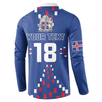 Custom Iceland Football Button Sweatshirt Go Champion