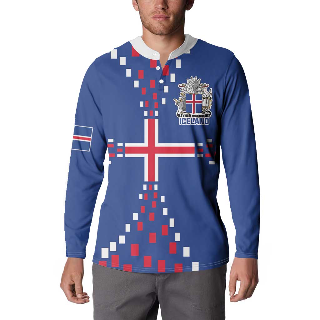 Custom Iceland Football Button Sweatshirt Go Champion