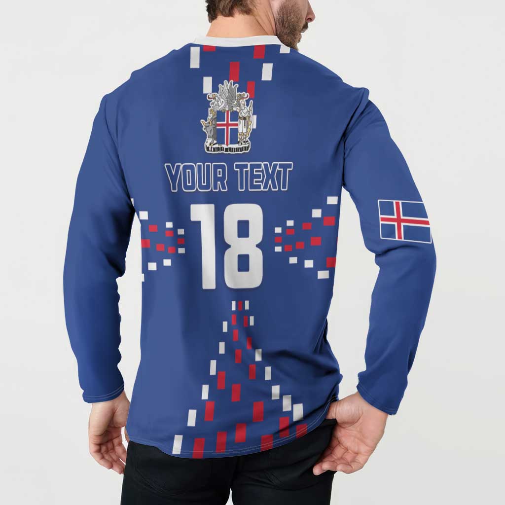 Custom Iceland Football Button Sweatshirt Go Champion