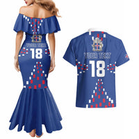 Custom Iceland Football Couples Matching Mermaid Dress and Hawaiian Shirt Go Champion