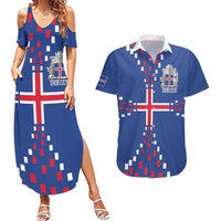 Custom Iceland Football Couples Matching Summer Maxi Dress and Hawaiian Shirt Go Champion
