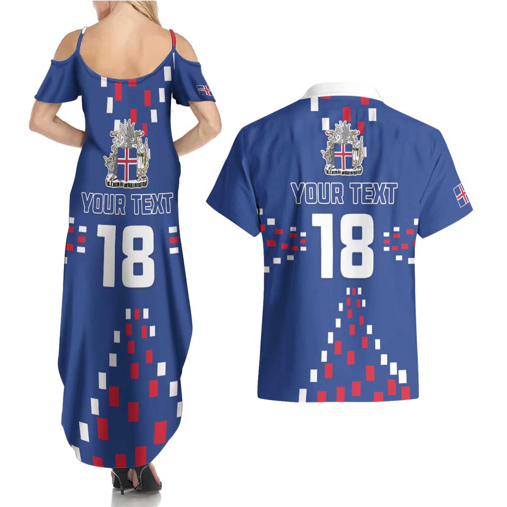 Custom Iceland Football Couples Matching Summer Maxi Dress and Hawaiian Shirt Go Champion