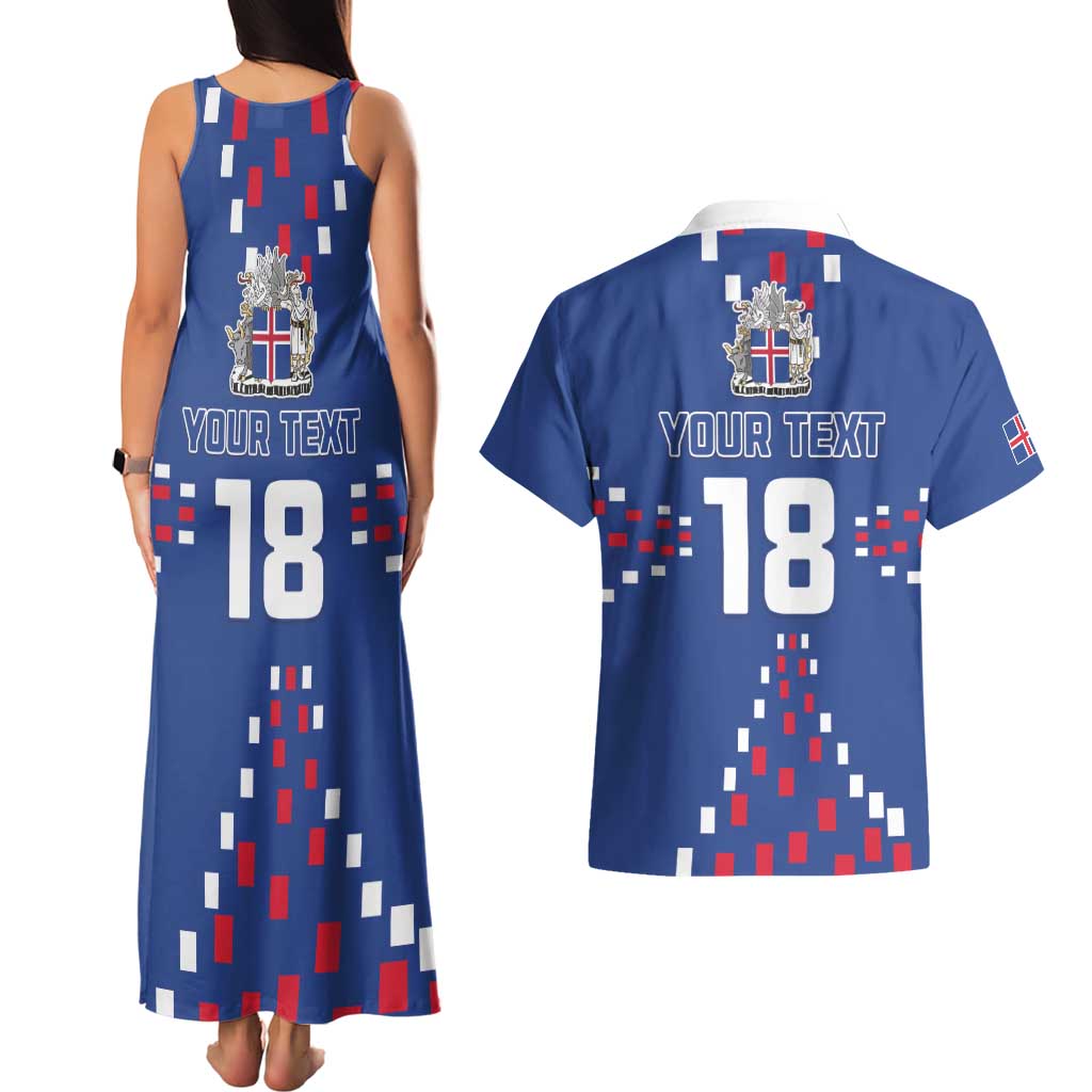 Custom Iceland Football Couples Matching Tank Maxi Dress and Hawaiian Shirt Go Champion
