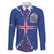 Custom Iceland Football Family Matching Off The Shoulder Long Sleeve Dress and Hawaiian Shirt Go Champion