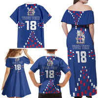 Custom Iceland Football Family Matching Off Shoulder Maxi Dress and Hawaiian Shirt Go Champion