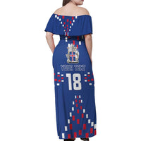 Custom Iceland Football Family Matching Off Shoulder Maxi Dress and Hawaiian Shirt Go Champion