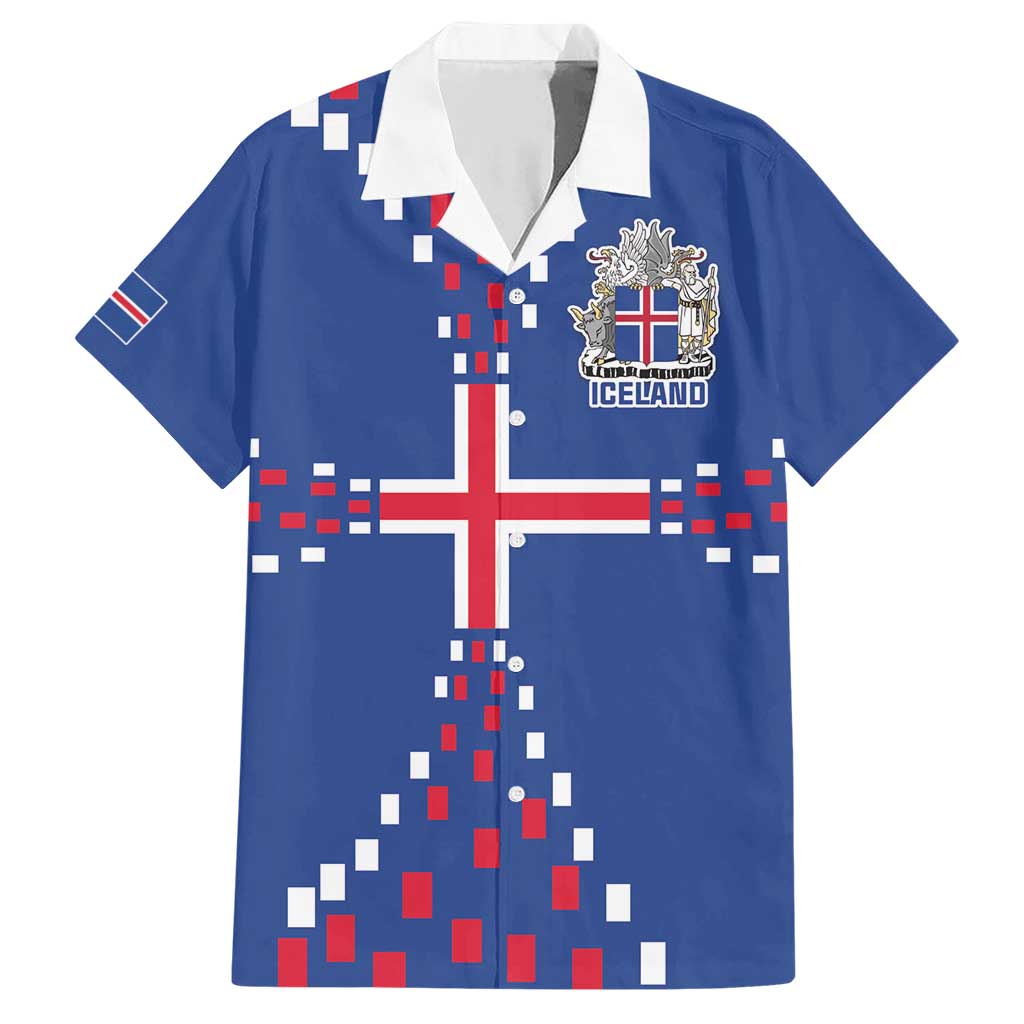 Custom Iceland Football Family Matching Short Sleeve Bodycon Dress and Hawaiian Shirt Go Champion