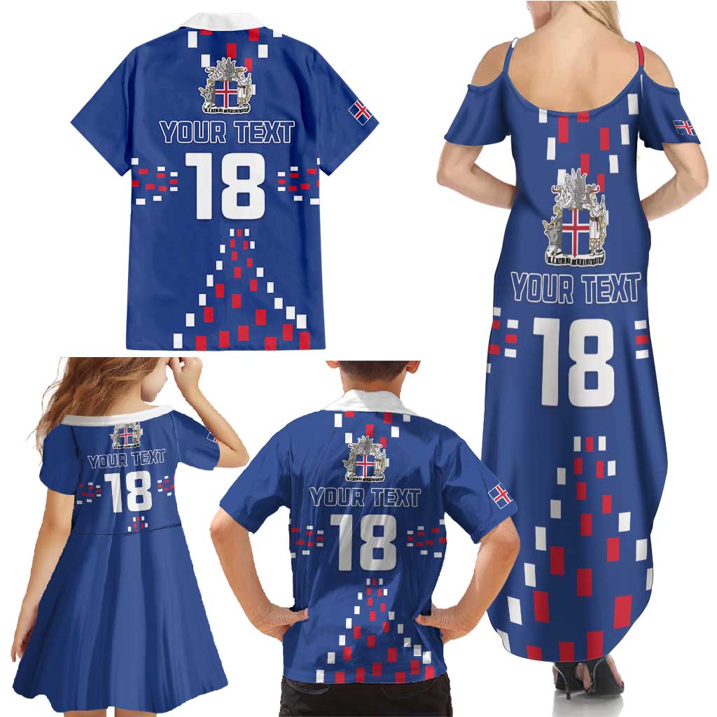 Custom Iceland Football Family Matching Summer Maxi Dress and Hawaiian Shirt Go Champion