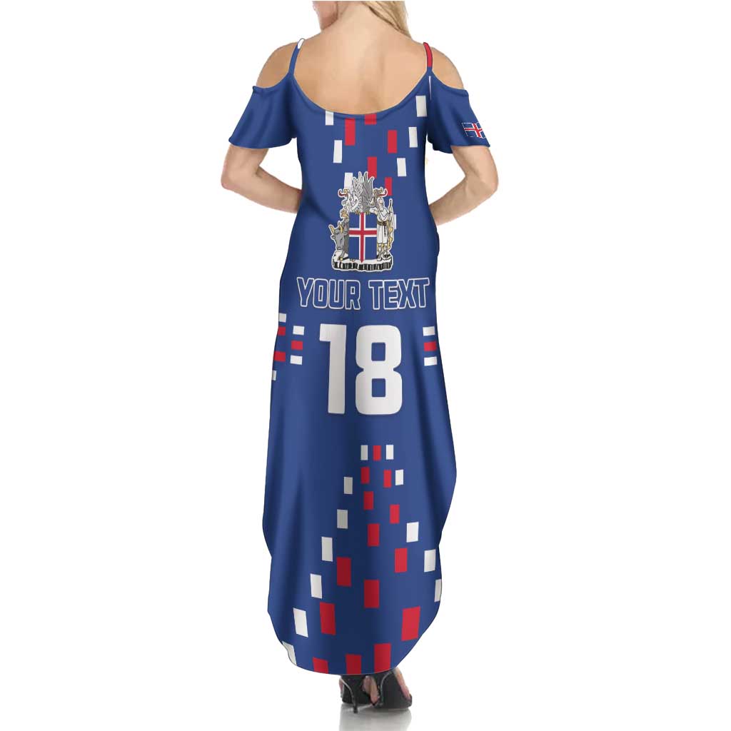 Custom Iceland Football Family Matching Summer Maxi Dress and Hawaiian Shirt Go Champion