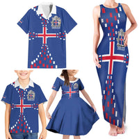 Custom Iceland Football Family Matching Tank Maxi Dress and Hawaiian Shirt Go Champion