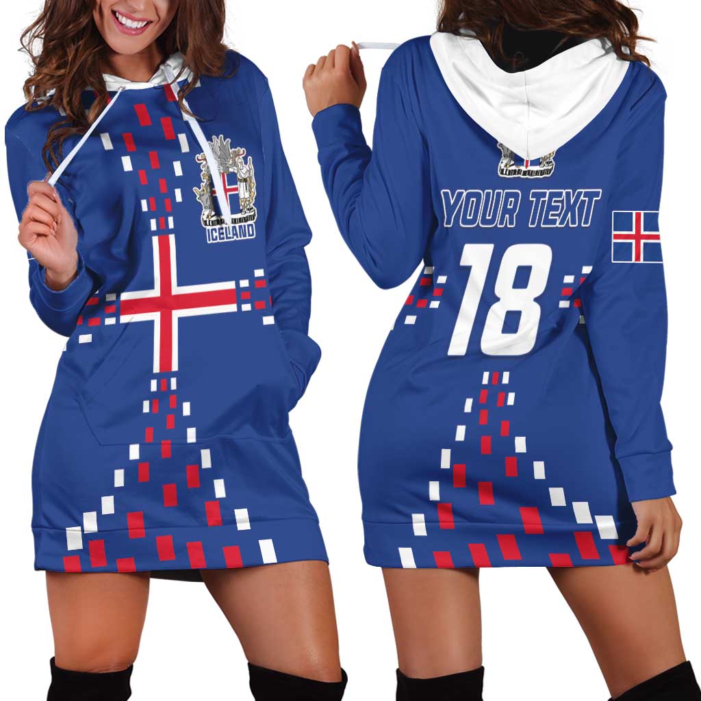 Custom Iceland Football Hoodie Dress Go Champion