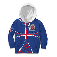 Custom Iceland Football Kid Hoodie Go Champion