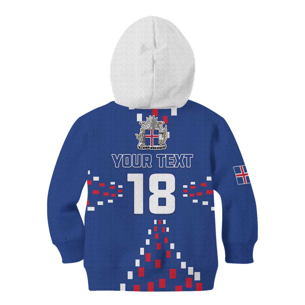 Custom Iceland Football Kid Hoodie Go Champion