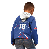 Custom Iceland Football Kid Hoodie Go Champion