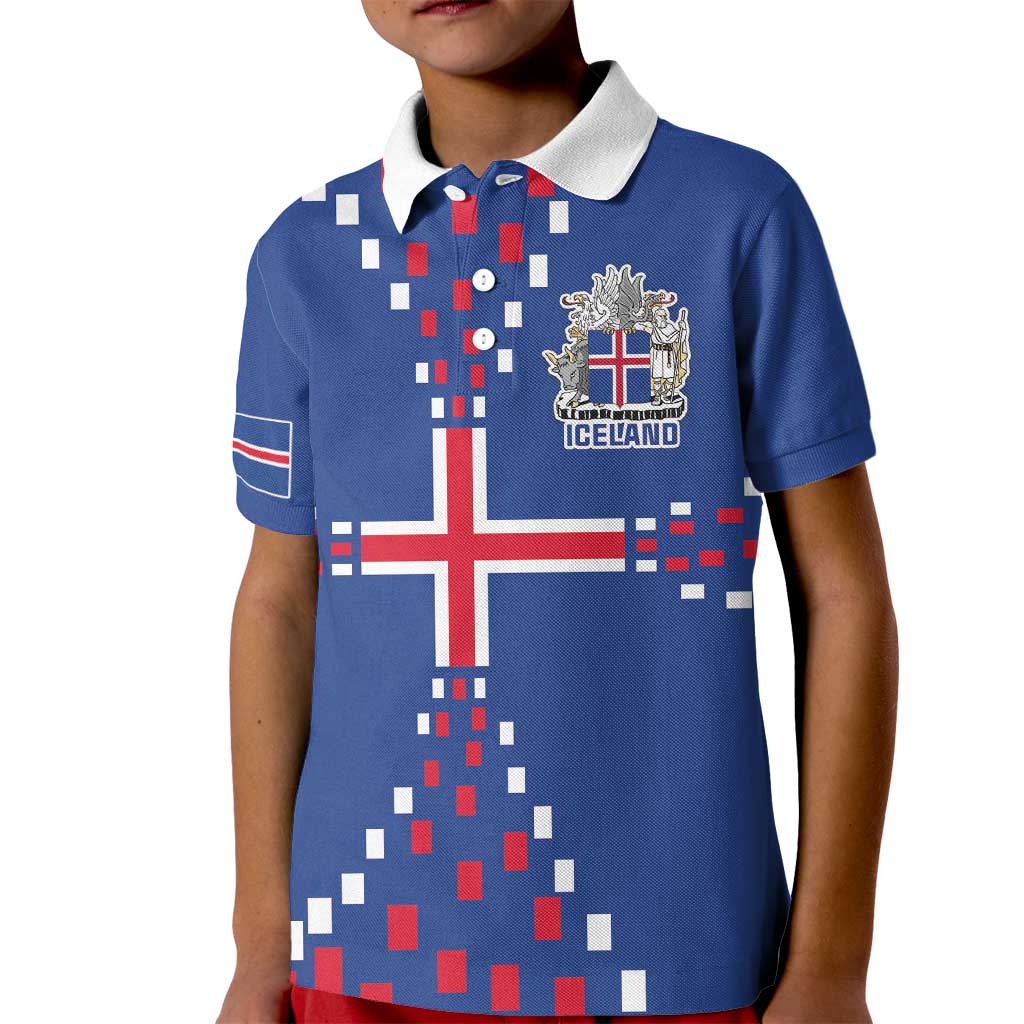Custom Iceland Football Kid Polo Shirt Go Champion