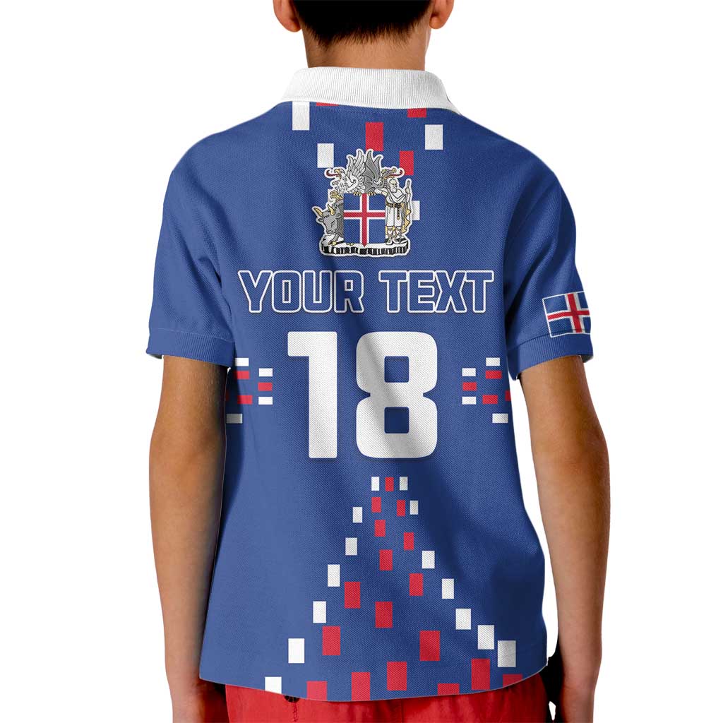 Custom Iceland Football Kid Polo Shirt Go Champion