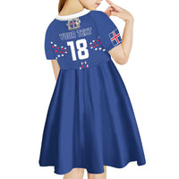 Custom Iceland Football Kid Short Sleeve Dress Go Champion