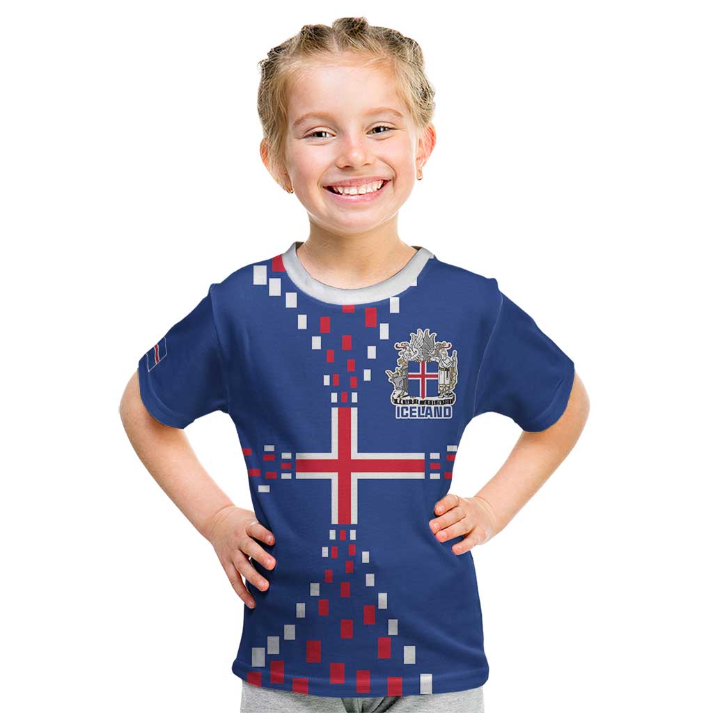 Custom Iceland Football Kid T Shirt Go Champion