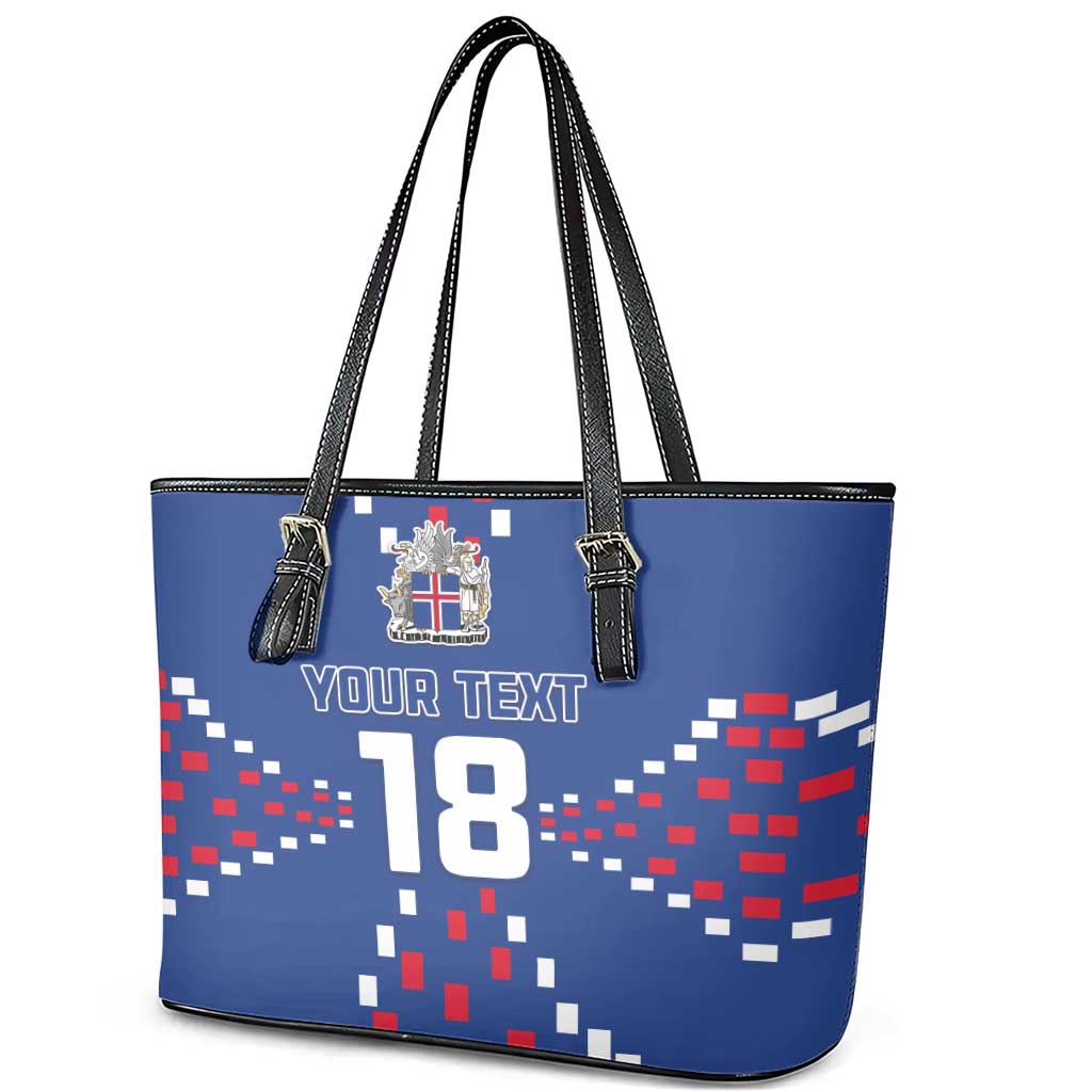 Custom Iceland Football Leather Tote Bag Go Champion