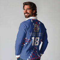 Custom Iceland Football Long Sleeve Polo Shirt Go Champion