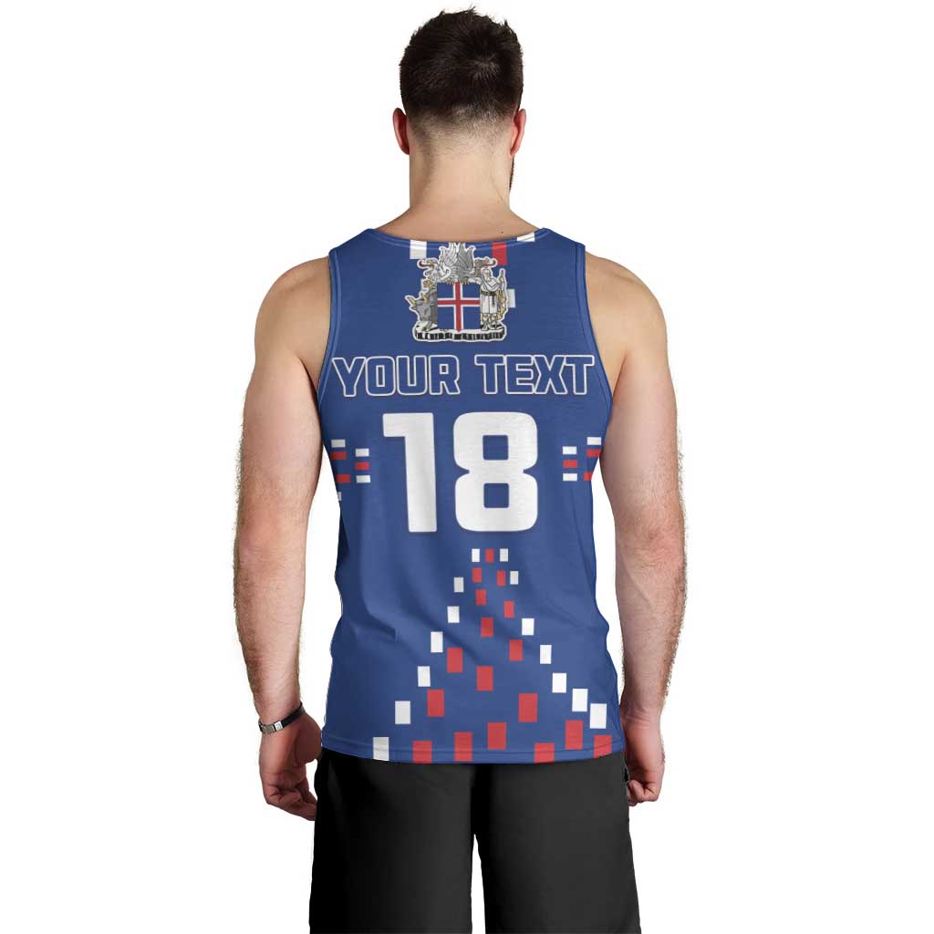 Custom Iceland Football Men Tank Top Go Champion