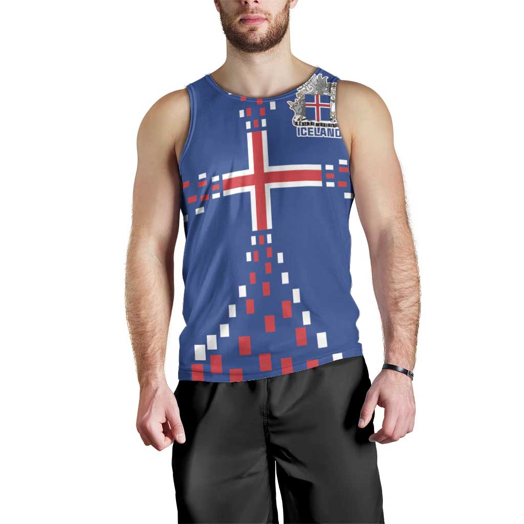 Custom Iceland Football Men Tank Top Go Champion