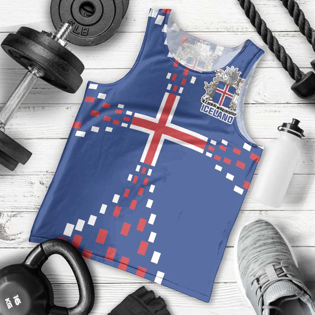 Custom Iceland Football Men Tank Top Go Champion
