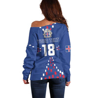 Custom Iceland Football Off Shoulder Sweater Go Champion