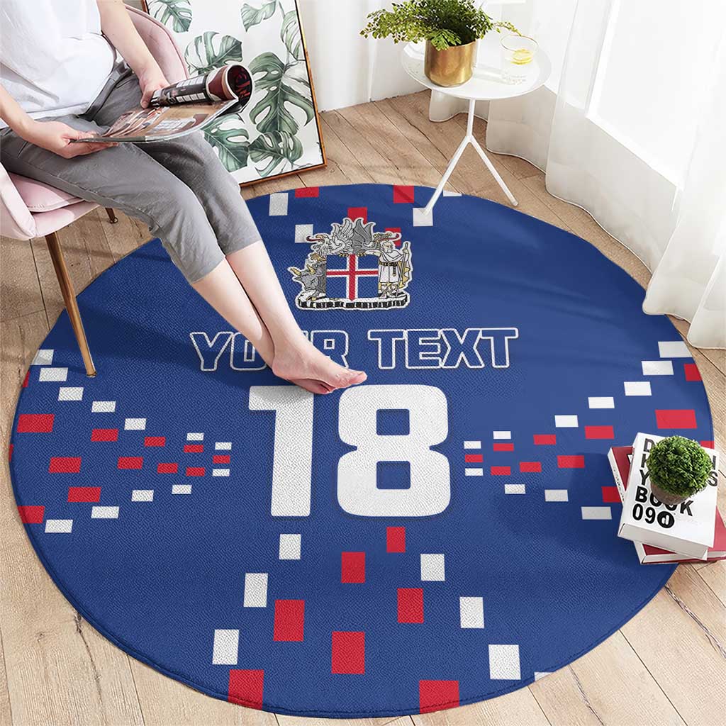Custom Iceland Football Round Carpet Go Champion