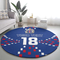 Custom Iceland Football Round Carpet Go Champion