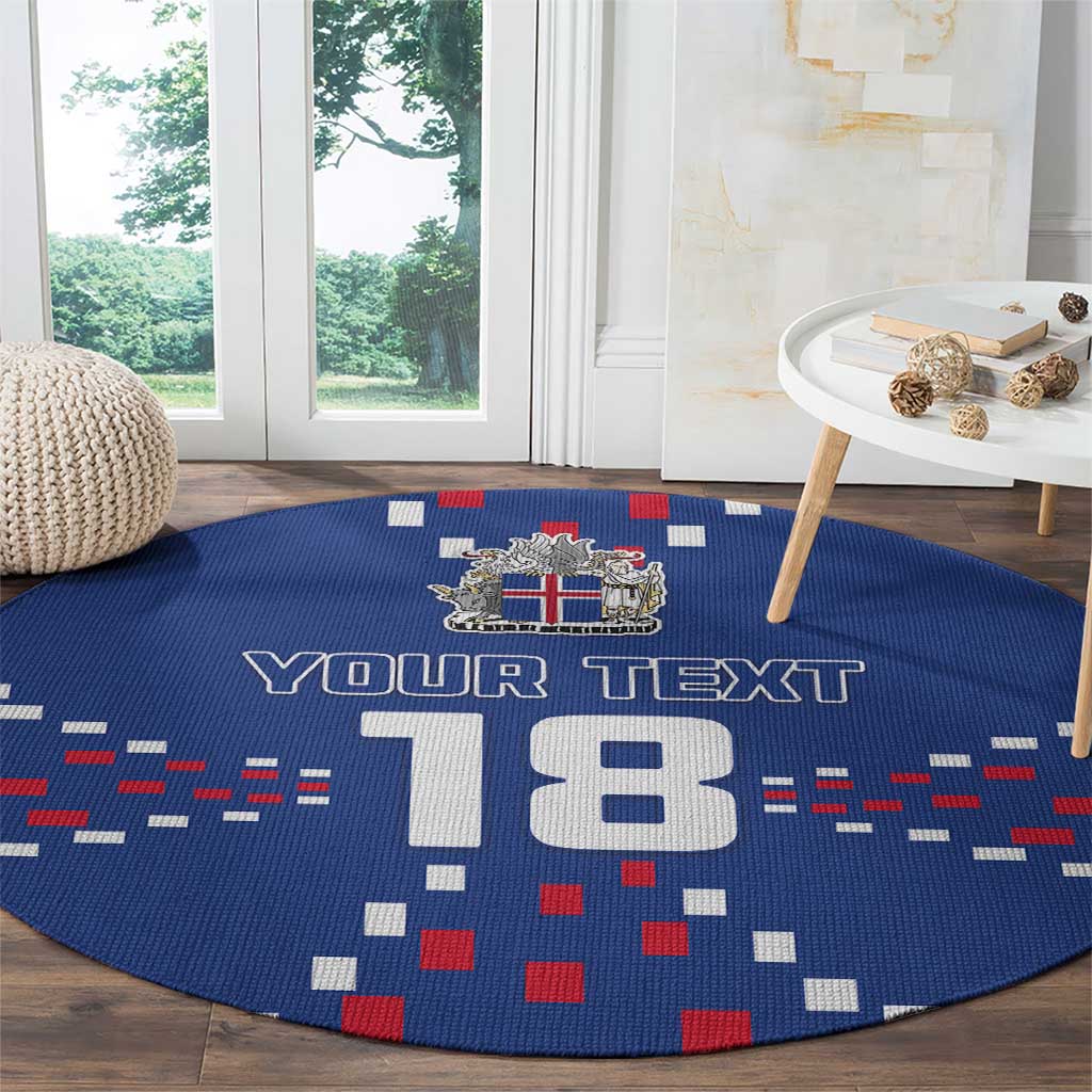 Custom Iceland Football Round Carpet Go Champion