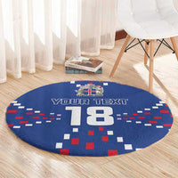 Custom Iceland Football Round Carpet Go Champion