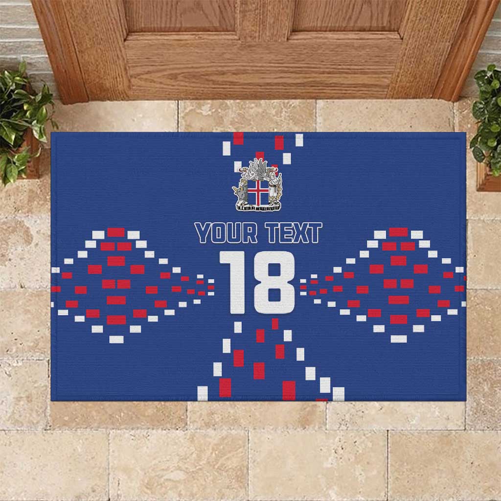 Custom Iceland Football Rubber Doormat Go Champion