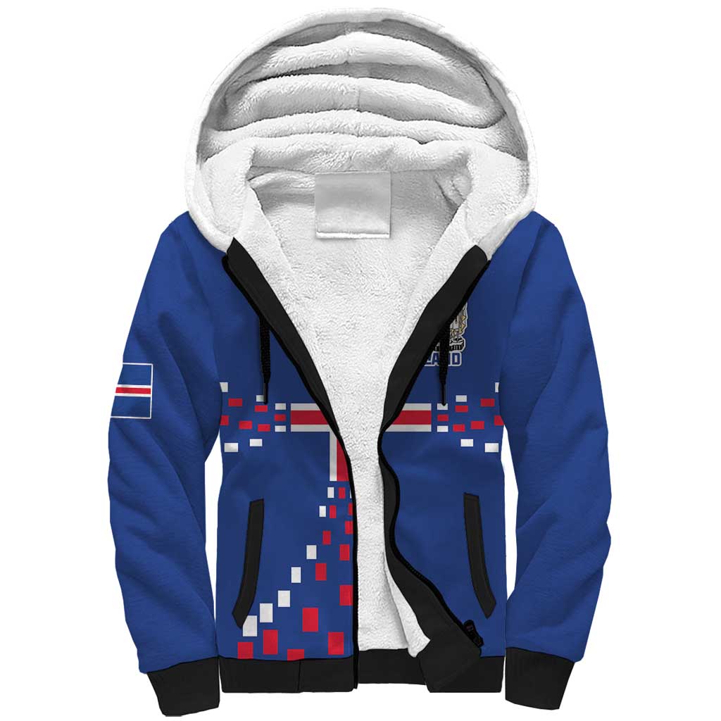 Custom Iceland Football Sherpa Hoodie Go Champion