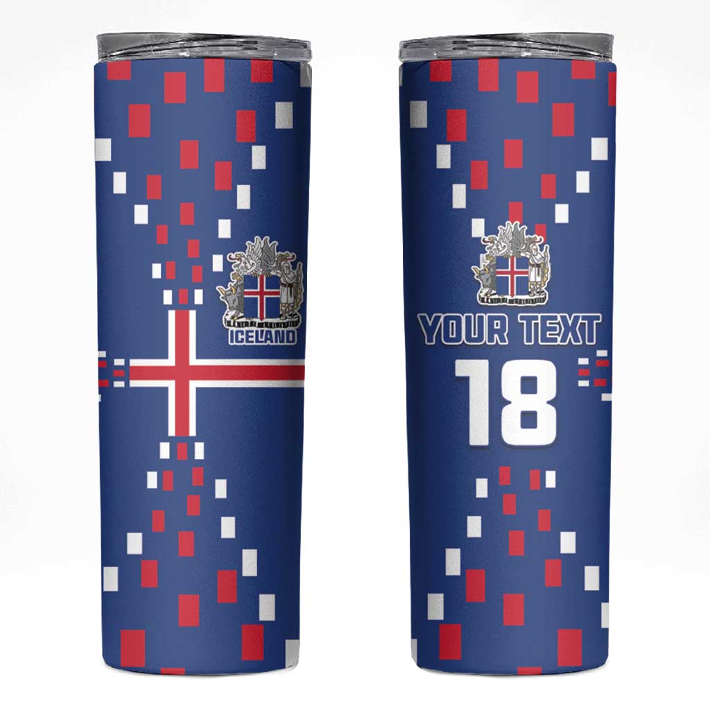 Custom Iceland Football Skinny Tumbler Go Champion
