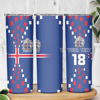 Custom Iceland Football Skinny Tumbler Go Champion