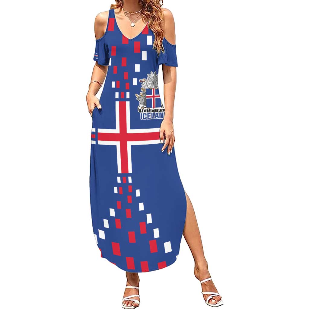 Custom Iceland Football Summer Maxi Dress Go Champion