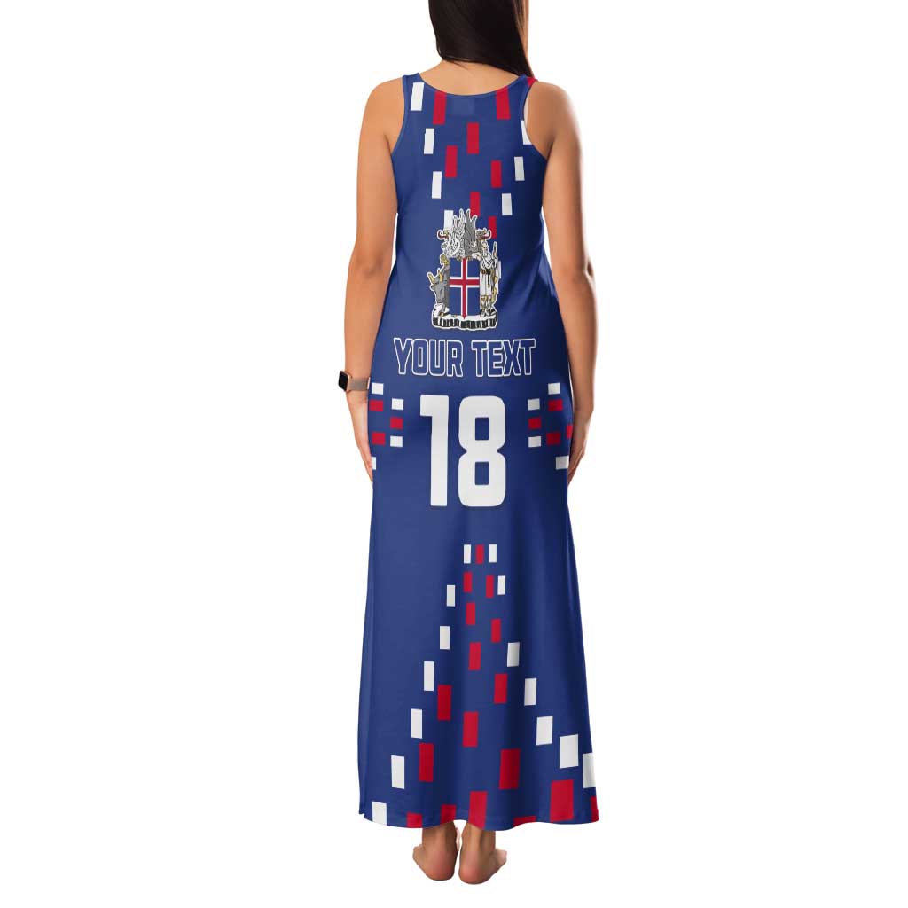Custom Iceland Football Tank Maxi Dress Go Champion