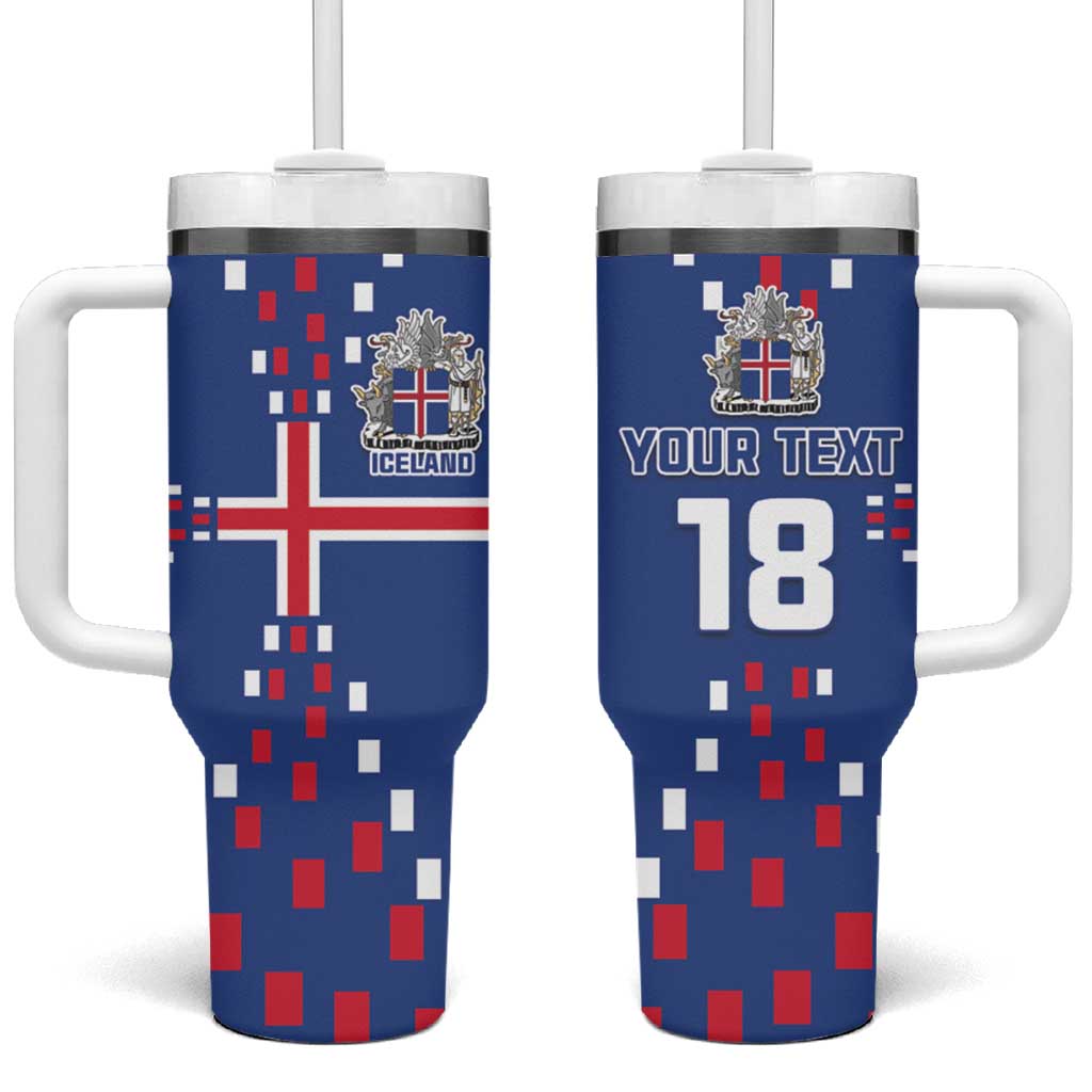 Custom Iceland Football Tumbler With Handle Go Champion