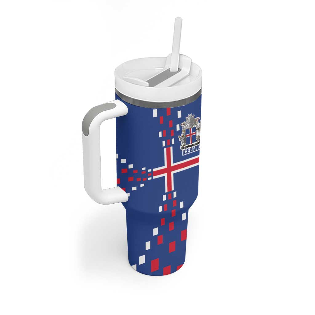 Custom Iceland Football Tumbler With Handle Go Champion