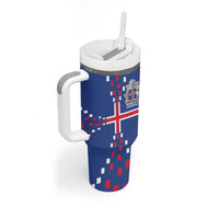 Custom Iceland Football Tumbler With Handle Go Champion