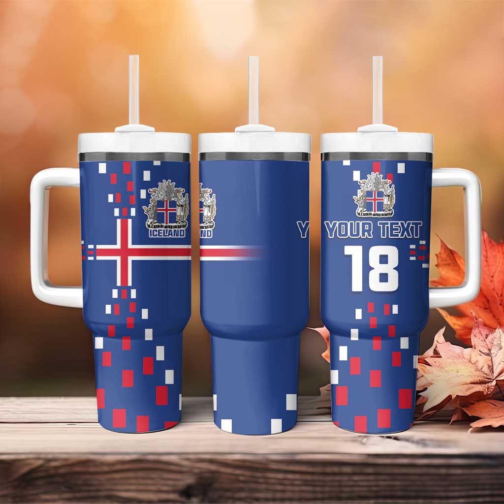 Custom Iceland Football Tumbler With Handle Go Champion