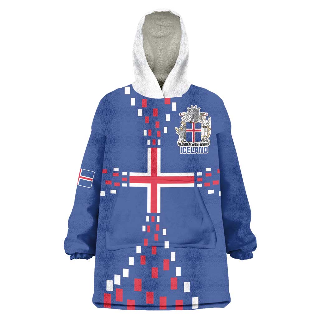 Custom Iceland Football Wearable Blanket Hoodie Go Champion